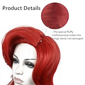 Недорогие Парики для киноперсонажей-Косплэй парики Красный Вино Кудрявый Искусственные волосы Длинные парики Жен. парики Для вечеринки