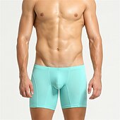 economico Boxer da uomo-Per uomo 1 PC Boxer Slip Elastene Misto cotone / sintetico Lavabile Comodo Liscio A vita bassa Nero Bianco