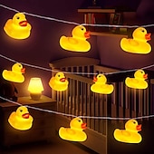 cheap USB String Lights-Cute Yellow Duck Sheep Hippo Animal Shaped LED Fairy String Lights 1.5M 10LEDs Indoor Outdoor Christmas Wedding Birthday Party Garden Children&#039;s Room Decoration