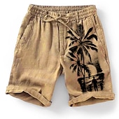 cheap Classic-Men&#039;s Graphic Coconut Tree Shorts Summer Shorts Beach Shorts Mid Waist Streetwear Hawaiian Designer Casual Daily Holiday Drawstring Elastic Waist 3D Print Designer Clothing Apparel