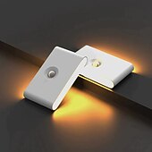 cheap Sensor Night Lights-LED Night Lights Motion Sensor USB Rechargeable Linkage Induction Wireless Night Light Kitchen Cabinet Corridor Night Lamp for Bedroom Home Staircase Passageway Lighting