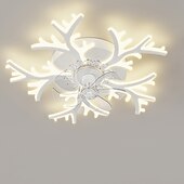 economico Ventilatore da soffitto con luci-Ventilatori A Soffitto A Led Dimmerabili Con Telecomando A Forma Di Fiore Design Da Incasso A Soffitto Con Paralume In Acrilico Lampadario Camera Da Letto Soggiorno