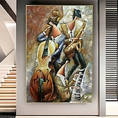 cheap People Paintings-Mintura Handmade Abstract Figure Oil Paintings On Canvas Wall Art Decoration Modern Abstract Picture For Home Decor Rolled Frameless Unstretched Painting