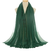 olcso Arab muszlim-muszlim hidzsáb fejfedő egyszínű buborékos sifon sál nőknek divatos puha hidzsáb hosszú sál betakaró sálak 175*70cm