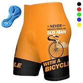billiga Shorts, tights och byxor för män-Herr Cykelshorts Cykel Vadderade shorts Underdelar Bergscykling Vägcykling sporter Grafisk 3D Tablett Cykel Andningsfunktion Snabb tork Gul Rosa Polyester Elastan Kläder Cykelkläder