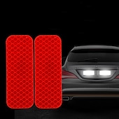 お買い得  車体の装飾＆保護用具-10 個の車の反射ステッカー交通安全夜間警告マーク車の反射ストリップテープ発光車のバンパー反射デカール
