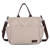 economico Borsette e borse tote-grande borsa tote in tela con più tasche – borsa a tracolla casual per donna, viaggio e uso quotidiano
