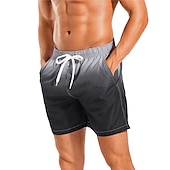 お買い得  男性用水泳パンツ-男性用 ボードショーツ スイムショーツ スイムトランク ドローストリング メッシュ裏地付き 弾性ウエスト 勾配 速乾性 ショート カジュアル 日常 祝日 ハワイアン ボヘミアン ブラック ピンク マイクロエラスティック