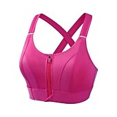 Damskie Vysoká podpora Stanik sportowy Biustonosz do biegania Skrzyżowane ramiączka Zamek z przodu Dobry top Wyściełany Joga Zdatność Trening w siłowni Regulowany Oddychający Szybkie wysychanie tanie Tank topy i topy na ramiączkach damskie-Damskie Vysoká podpora Stanik sportowy Biustonosz do biegania Skrzyżowane ramiączka Zamek z przodu Dobry top Wyściełany Joga Zdatność Trening w siłowni Regulowany Oddychający Szybkie wysychanie