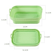 cheap Cooking Utensils-2 Pack Air Fryer Silicone Pot, Food Safe Nonstick Air Fryer Silicone, Heat Resistant, Easy Clean, Reusable Replacement Flammable Parchment Liner, Suitable for Fryer, Oven, Microwave