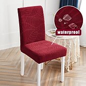 baratos Capa para Cadeira de Jantar-Capa de cadeira de jantar repelente de água capa elástica para assento de cadeira elastano com protetor elástico inferior para sala de jantar cerimônia de casamento durável lavável
