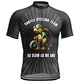 cheap Men's Jerseys-Men's Cycling Jersey Graphic Letter &amp; Number Funny Short Sleeve Bike Jersey Top with 3 Rear Pockets Mountain Bike MTB Road Bike Cycling Quick Dry Reflective Strips Back Pocket Moisture Wicking Sports