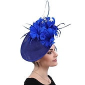 halpa Juhlahatut-fascinators sinamay Muodollinen Kentucky Derby Hevoskilpailu Naisten päivä cocktail Tyylikäs Morsius Kanssa Sulilla Päähine Päähineet