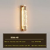 cheap Wall Sconces-Crystal Indoor Wall Lights LED Nordic Style Living Room Shops Cafes Gold + Rose Gold Steel Wall Light 110-240V