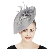 abordables Tocados-Fascinators Sombreros Tocados Sinamay Formal Boda El derby de Kentucky Carrera de caballos Iglesia Elegante Glamouroso Retro Con Pluma Celada Sombreros