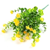 economico Piante e Fiori Artificiali-Confezione da 2 / confezione da 8 fiori artificiali fiori di plastica finti resistenti ai raggi UV all&#039;aperto rose non sbiadiscono piante di plastica finta per la decorazione del giardino di casa di