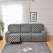 economico Poltrone reclinabili e poltrone wingback-Copridivano reclinabile elasticizzato, copridivano a 3 posti, copridivano reclinabile floreale con elastico, protezione antigraffio per mobili per bambini, animali domestici, cani, gatti