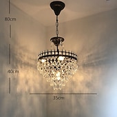baratos Candelabros de Cristal-35 cm pingente projeto lanterna pingente luz metal pintado acabamentos artísticos modernos 220-240v