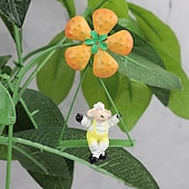 baratos Espanta-espíritos-1pc sinos de vento de flor de metal inserções de decoração micro-paisagem recortes de jardim moído para decoração de jardim de varanda de janela