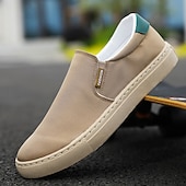 tanie Mokasyny i trzewiki męskie-Męskie Mokasyny i buty wsuwane Eleganckie loafery Spacery Codzienny Codzienny Płótno Oddychający Mokasyny Czarny Biały Zielony Wiosna Jesień