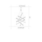abordables Suspension-led pendentif lumière 3/5/7/9 têtes cluster design spoutnik design lustres pour salle à manger chambre lampes suspendues 110-240v seulement dimmable avec télécommande