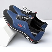cheap Men&#039;s Sneakers-Men&#039;s Sporty Blue &amp; Black Sneakers - Durable Outdoor Shoes with Quick Lace System, Ideal for Hiking and Casual Wear