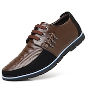 preiswerte Sneaker für Herren-Freizeit-Schnürschuhe aus Kunstleder für Herren – stylische blaue und schwarze Low-Top-Sneaker mit rutschfester Sohle für den Alltag und halbformelle Anlässe