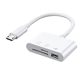 Χαμηλού Κόστους Περιφερειακά Η/Υ-usb c sd card reader adapter type c micro sd tf card reader multifunction 3-in-1 otg adapter for laptop macbooks φορητές κάμερες