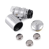 זול טווחי טווח וטלסקופים-1 pc 60x מיקרוסקופ כיס נייד תכשיטנים בהגדלה גבוהה זכוכית מגדלת זכוכית מגדלת תכשיטי זכוכית מגדלת המשמש לאימות שטרות עם אור
