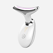 cheap Body Massager-EMS Thermal Neck Lifting And Tighten Massager Electric Microcurrent Smooth Wrinkle Tool LED Photon Face Beauty Device Perfect Birthday Gift For Mother Girls Women