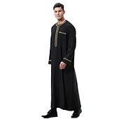 رخيصةأون عربي مسلم-رجالي رداء - روب ثوب / جبة ديني سعودي عربي العربية مسلم رمضان بالغين / قمصان الرضعثوب الراقص