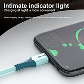 economico Cavetti per cellulari-Cavo di ricarica rapida in silicone liquido a 3 colori per iPhone 13 mini 12 pro max x xr 11 xs 8 7 6s 5 se cavi di ricarica per cavo dati USB