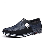 ieftine Saboți și Mocasini Bărbați-mocasini casual pentru bărbați – pantofi respirabili cu model negru și gri, cu cataramă metalică, confortabili și ușori pentru purtarea de zi cu zi