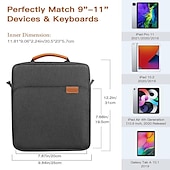 baratos Bolsas, estojos e luvas para laptop-bolsa de ombro para laptop capa para tablet compatível com macbook air pro hp dell lenovo asus chromebook capa para notebook bolsa de viagem bolsa de transporte capa para laptop com alça