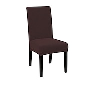 abordables Funda para silla de comedor-Funda para silla de comedor repelente al agua, funda elástica para asiento de silla, funda de licra con protector inferior elástico para comedor, ceremonia de boda, lavable duradera