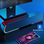 cheap Speakers-RGB Light Wireless Bluetooth Soundbar Hi-Fi Stereo Speaker Upgraded Version Of High Sound Quality For SmartPhone/Tablet/Computer TVHome Theater TV Strong Bass Sound Bar With Remote Control