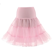 economico gonna sottoveste-Sottoveste da principessa anni &#039;50, gonna a cerchio, tutù sotto la gonna, crinolina, gonna in tulle, costume da donna, vintage, cosplay, festa/serata, ballo di fine anno, gonna corta/minigonna
