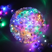 billige Dekorative lys-50 stk led ballonglys lite led lys rundt led ball lys egnet for ballongbursdagsfestaktiviteter morsomme innendørs og utendørs bryllupsdekorasjoner
