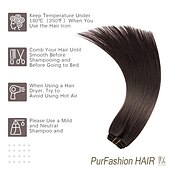 economico Extension con clip-clip nelle estensioni dei capelli purfashion marrone scuro 20 pollici 70g 7 pezzi spessi e lisci 100% remy clip nelle estensioni dei capelli capelli umani