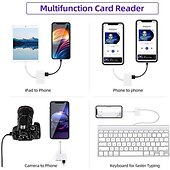 Χαμηλού Κόστους Περιφερειακά Η/Υ-usb c sd card reader adapter type c micro sd tf card reader multifunction 3-in-1 otg adapter for laptop macbooks φορητές κάμερες
