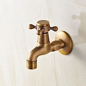 cheap Wall Mount-Outdoor Faucet Wall Mounted Single Handle/Outdoor/Indoor One Hole Centerset Retro Vintage Decorative Solid Brass Bathroom Sink Faucet Faucet Tap