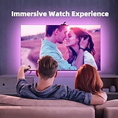 Недорогие Умный ночной свет-envisual tv светодиодная подсветка с камерой 3,8 м rgbic wi-fi tv подсветка для телевизоров ПК работает с alexa и приложением Google Assistant управление музыкой синхронизация телевизор с регулируемой яркостью света
