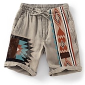baratos Retro Vintage &amp; Ética-Homens Gráfico Calção Shorts de verão Shorts de praia Cintura Média Roupa de rua Havaiana Designer Casual Diário Feriado Cintura elástica Impressão 3D Com Cordão Designer Roupa