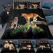 cheap Duvet Cover Sets-3D Bedding  Cat print Print Duvet Cover Bedding Sets Comforter Cover with 1 print Print Duvet Cover or Coverlet，2 Pillowcases for Double/Queen/King