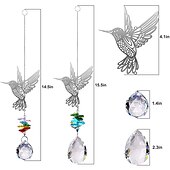 Χαμηλού Κόστους Ονειροπαγίδα-suncatcher κολιμπρί κρύσταλλο ήλιο catcher κρυστάλλινο κρεμαστό φωτισμό κρεμαστό κήπο πρίσμα διακόσμηση μπάλα