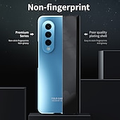 cheap Samsung Cases-Phone Case For Samsung Galaxy Z Fold 5 Z Fold 4 Z Fold 3 Full Body Case Flip Plating Dustproof Solid Colored PC