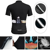 abordables Maillots pour hommes-21Grams Homme Maillot Velo Cyclisme Manche Courte Cyclisme Maillot Top avec 3 poches arrière VTT Vélo tout terrain Vélo Route Résistant aux UV Respirable Séchage rapide Poche arrière Blanche Rouge