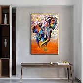 cheap Animal Prints-1pc African Elephant Wall Art Posters And Prints Wild Elephant Graffiti Art Prints Decorative Painting For Home Living Room Office (Without Frame)