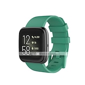billiga Fitbit klockband-Smart Watch-band för Fitbit Versa 2 / Versa Lite / Versa SE / Versa Mjuk silikon Smart klocka Rem Justerbar Andningsfunktion Klassiskt lås Sportband Ersättning Armband
