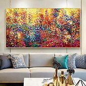 billiga Blom- och växtmålningar-handgjord oljemålning canvas väggkonst dekoration modern abstrakt för heminredning rullad ramlös osträckt målning